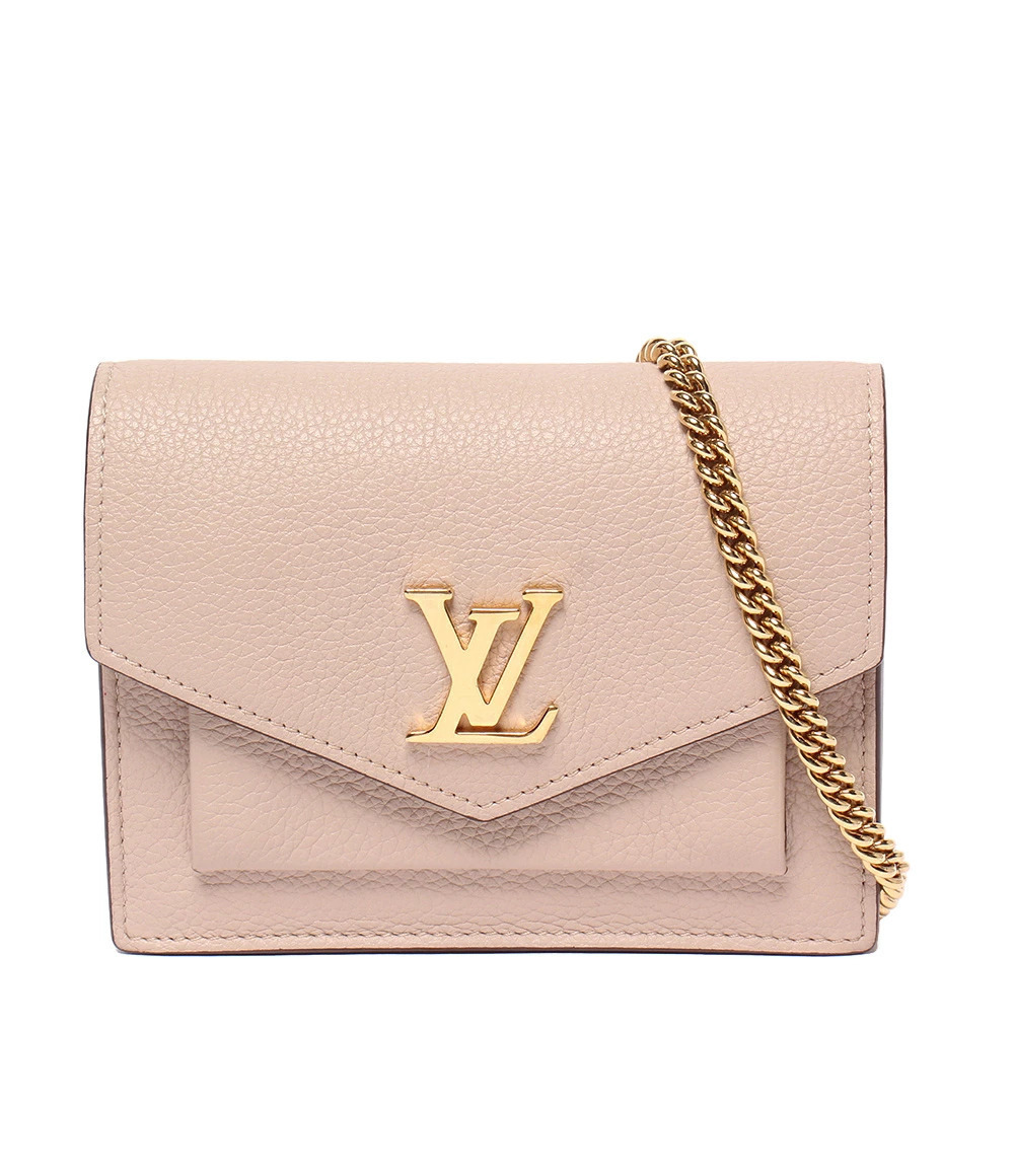 Louis Vuitton Chain Pouch MyLockme Crossbody Bag Leather Gold